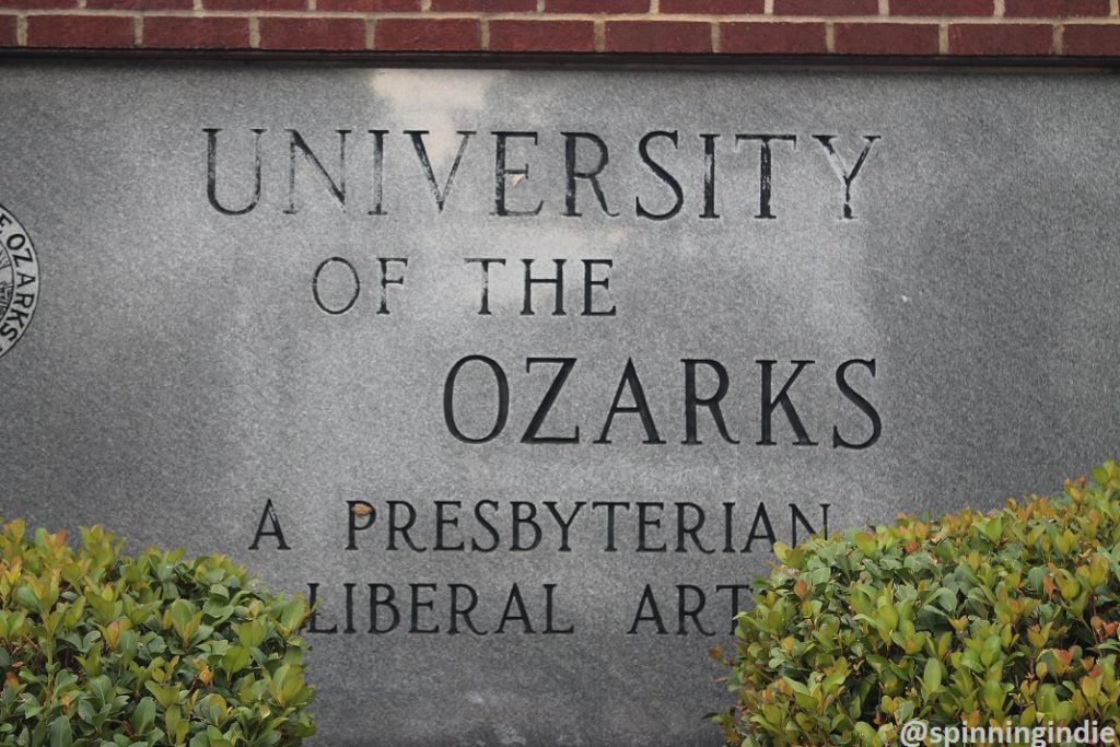 Sign at University of the Ozarks. Photo: J. Waits
