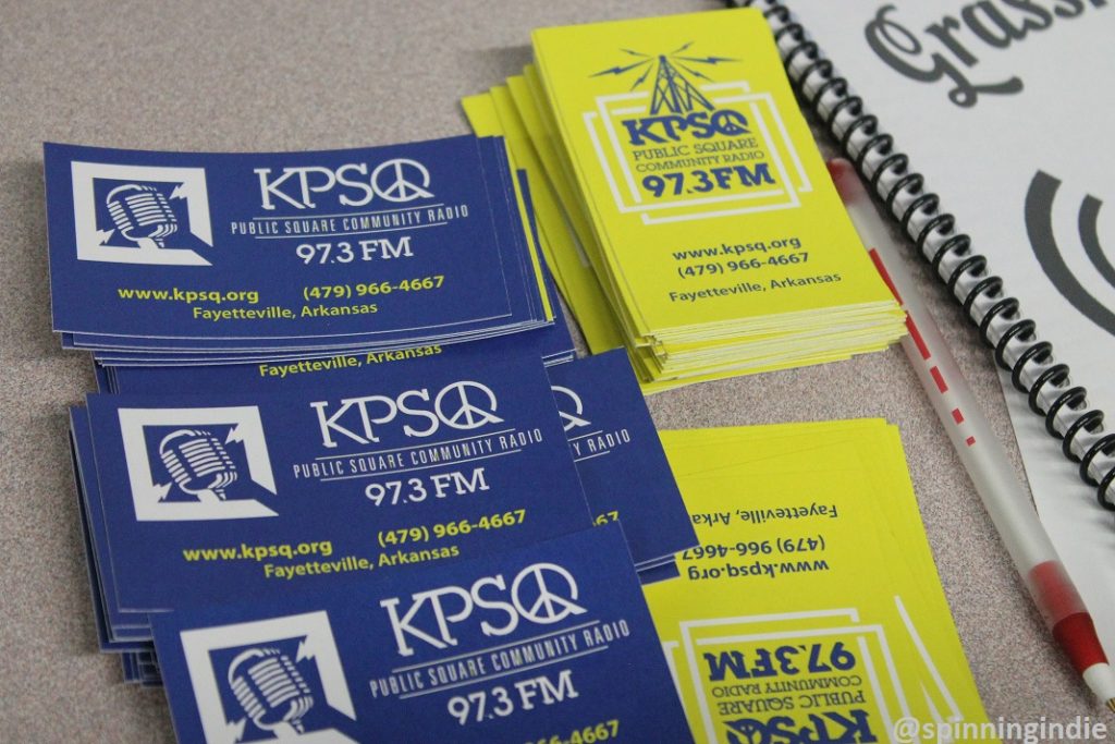 Promotional materials at KPSQ-LP. Photo: J. Waits