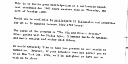 When the CIA blew off Pacifica radio (August, 1988) WBAI to CIA