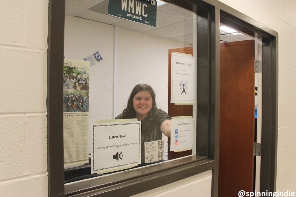 Abbey Bailey looks out WMWC's window. Photo: J. Waits