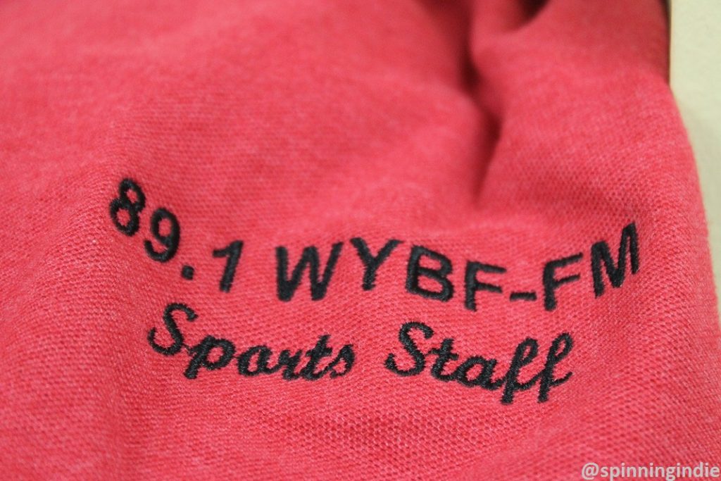 WYBF sports staff shirt. Photo: J. Waits