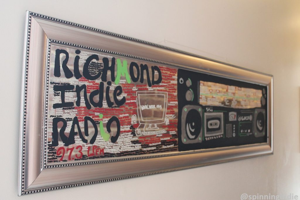 Richmond Indie Radio sign at WRIR. Photo: J. Waits