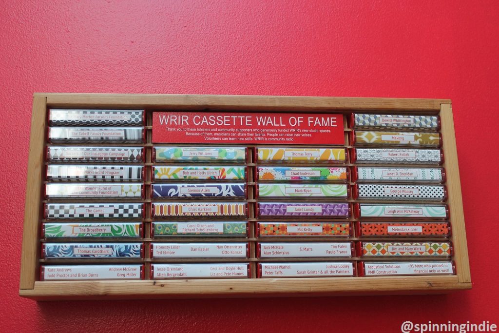 WRIR cassette wall of fame. Photo: J. Waits