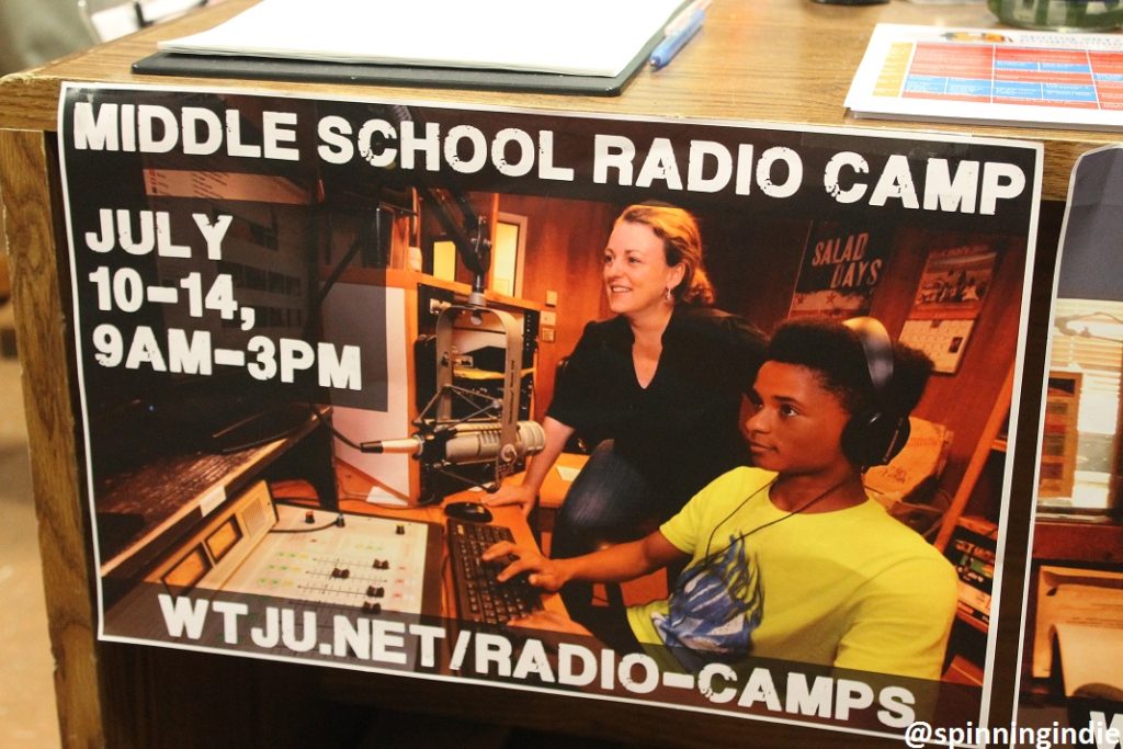 Flyer for WTJU radio camp. Photo: J. Waits