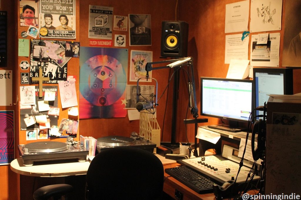 College radio station WXTJ's studio. Photo: J. Waits