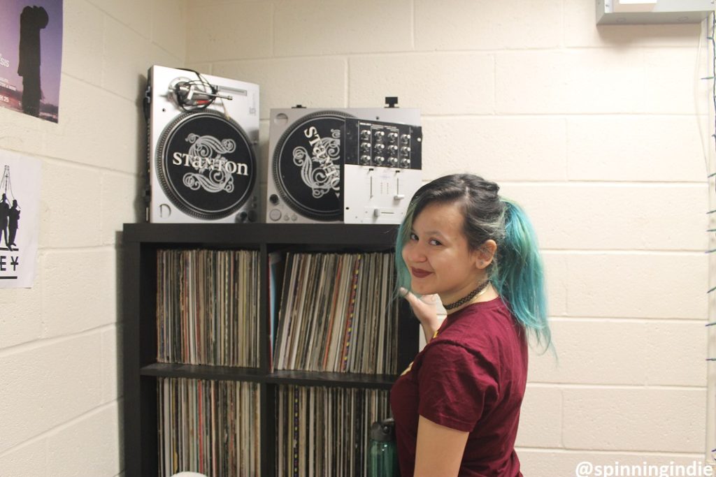 Waverliey Torres at Lehman College Radio. Photo: J. Waits