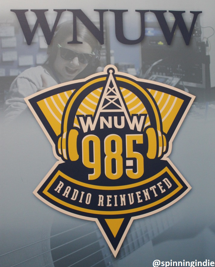 WNUW banner at Neumann Media. Photo: J. Waits