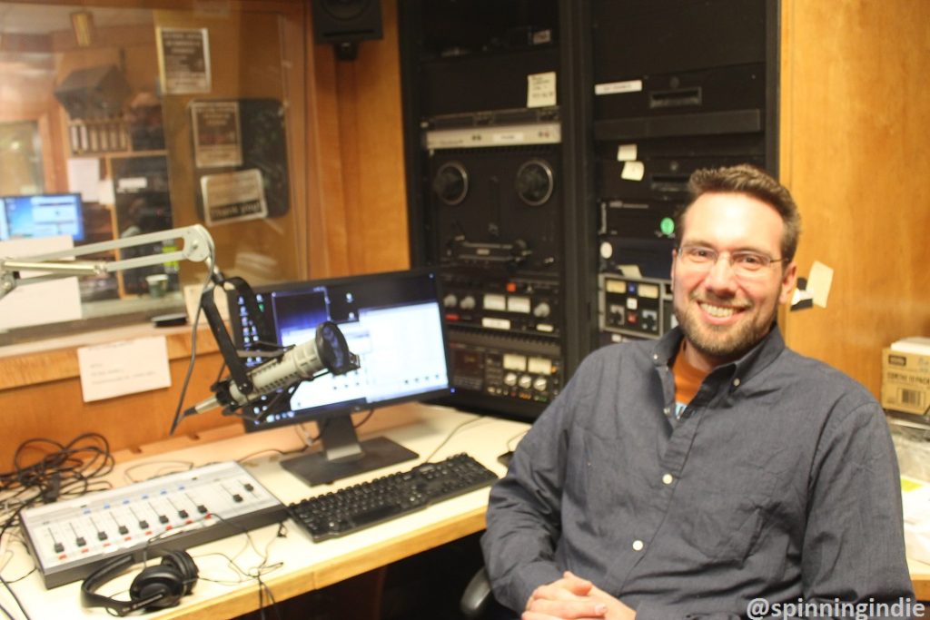 Nathan Moore in one of WTJU's studios. Photo: J. Waits