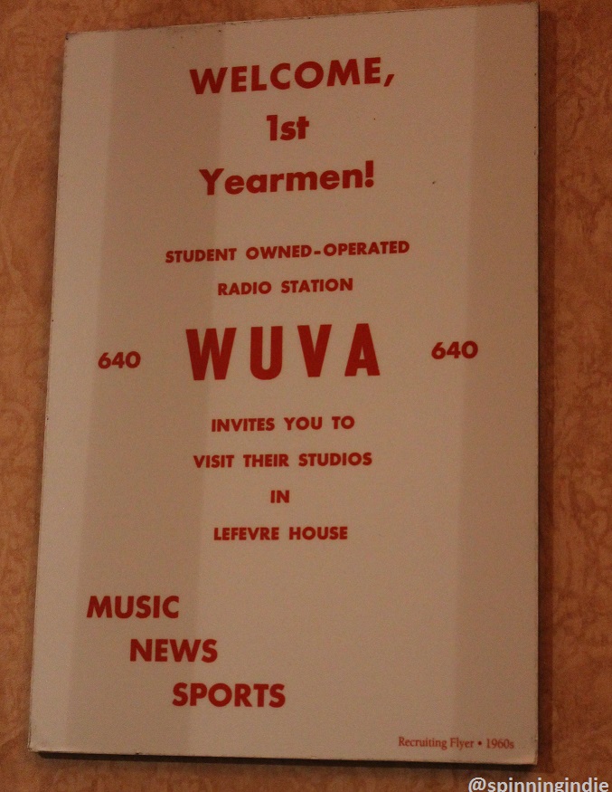 1960s WUVA recruitment flyer on wall at WUVA. Photo: J. Waits