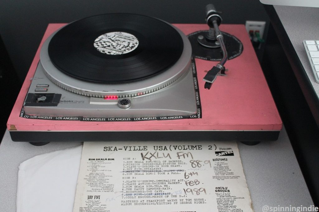 Turntable in KLMU studio. Photo: J. Waits