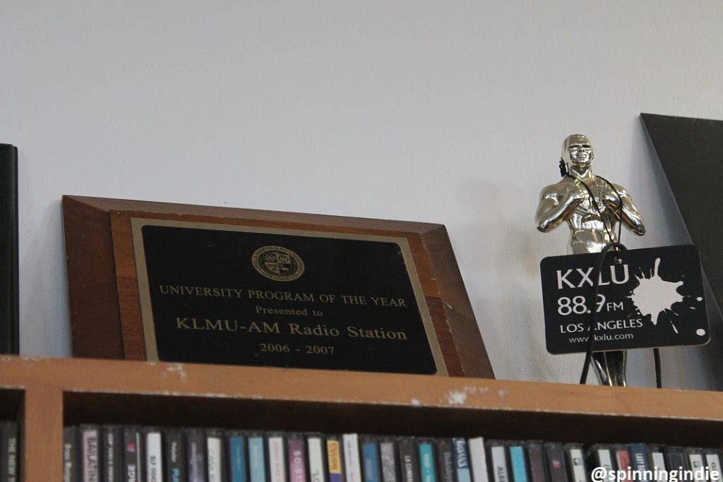 KLMU award posted at KXLU. Photo: J. Waits