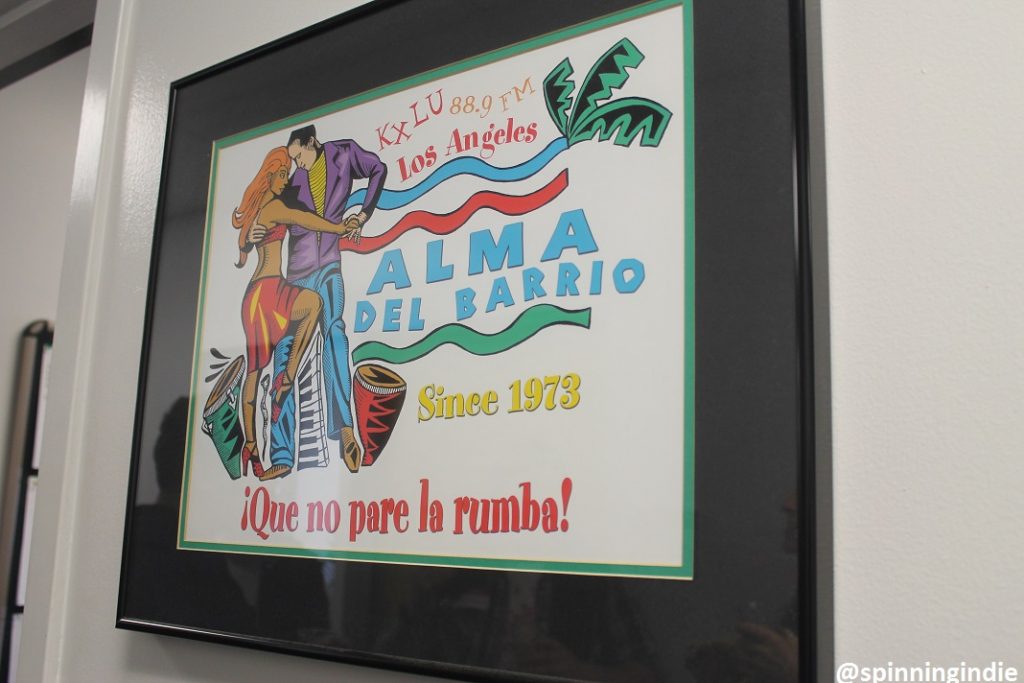 Alma del Barrio poster on wall outside KXLU. Photo: J. Waits