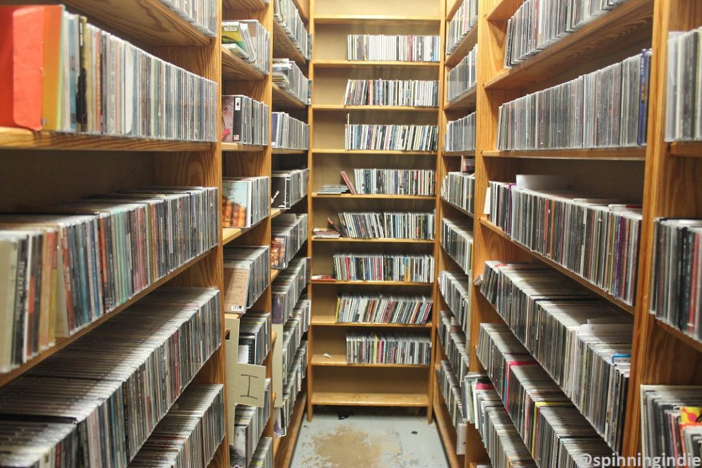 CD library at college radio station WKDU. Photo: J. Waits