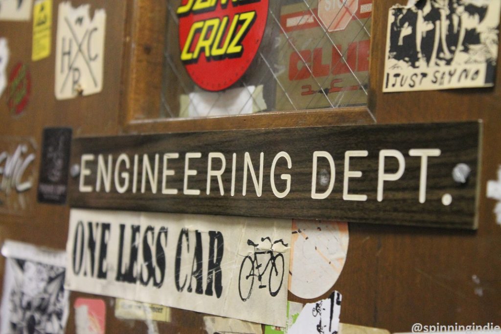 Engineering Dept. sign at WKDU. Photo: J. Waits