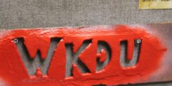 WKDU stencil at the Drexel University college radio station. Photo: J. Waits