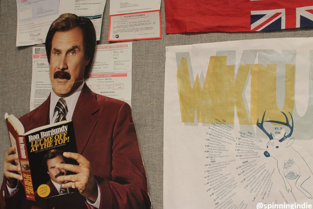 Ron Burgundy at WKDU. Photo: J. Waits