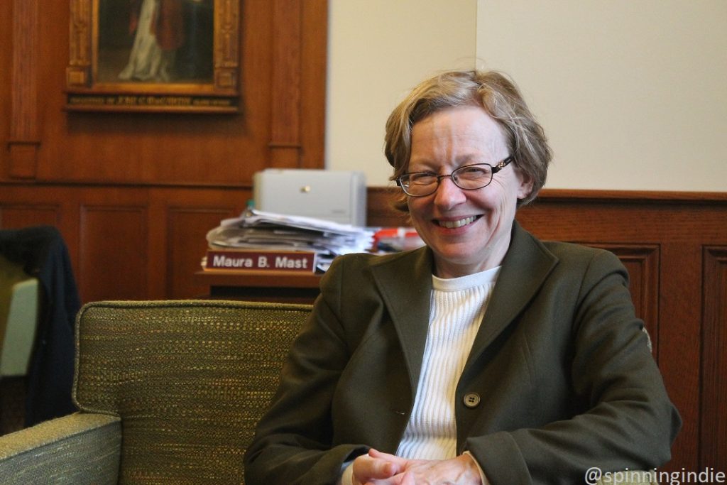 Dean Maura Mast in her office at Fordham University. Photo: J. Waits