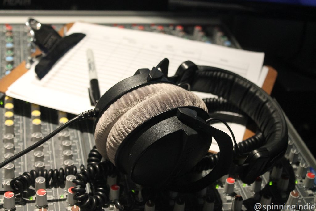 Sound board at WFUV. Photo: J. Waits