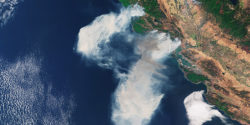 Oct 2017 California Wildfire satellite image