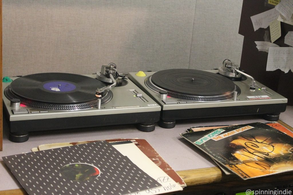 Turntables at WKCR. Photo: J. Waits