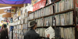 Vinyl library at college radio station KZSC. Photo: J. Waits