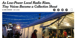 The New York Times Covers LPFM Community Radio NYTimes on LPFM Jan 2018