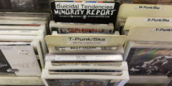 Minorty Report radio show promo on CD divider at Request Music