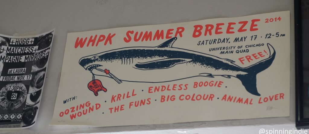 2014 Summer Breeze poster on the wall at WHPK. Photo: J. Waits