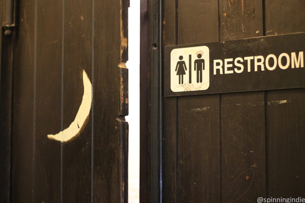 WHPK restroom door. Photo: J. Waits