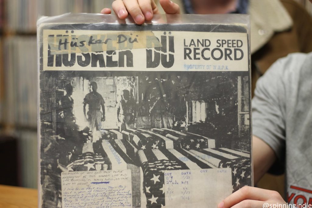 Husker Du LP in WHPK library. Photo: J. Waits