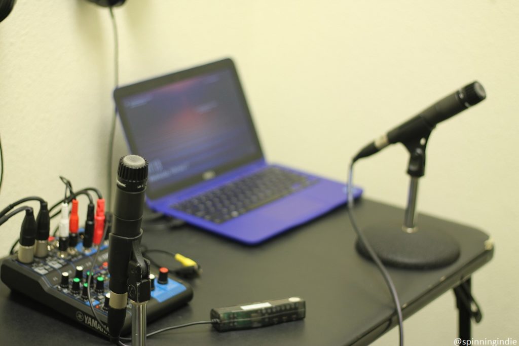 Production studio for high school radio station VCS Radio. Photo: J. Waits