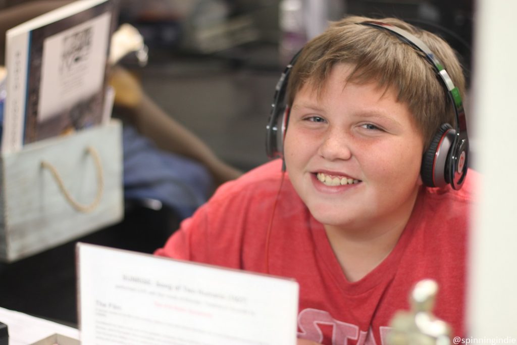 Student at VCS Radio. Photo: J. Waits