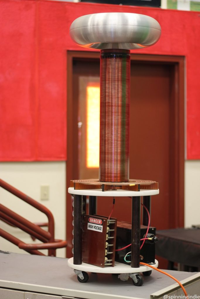 Tesla coil at VCS Radio. Photo: J. Waits