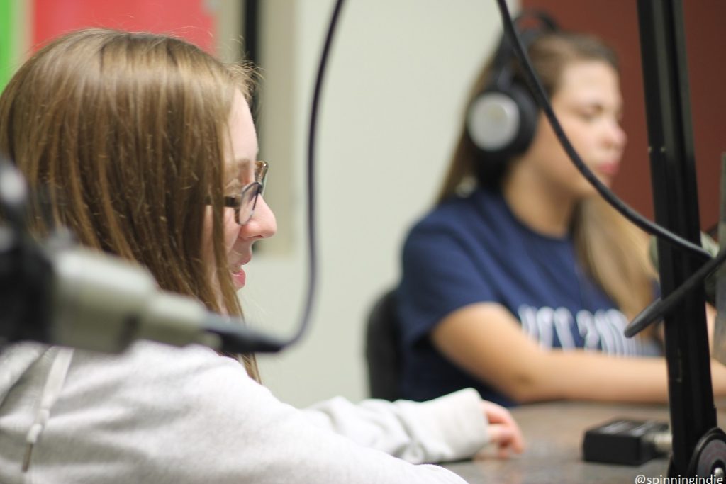 High school students in the studio at VCS Radio. Photo: J. Waits