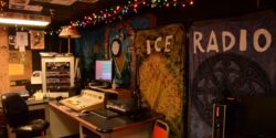 Ice Radio studio at McMurdo station in Antarctica. Photo: Elizabeth Delaquess.