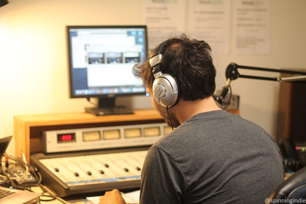 DJ in WGXC-FM in Hudson, NY. Photo: J. Waits