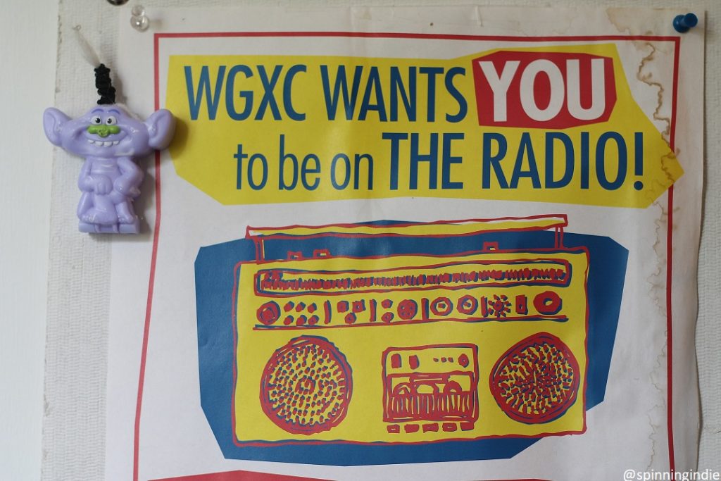 "WGXC wants you to be on the radio" sign at WGXC Hudson. Photo: J. Waits