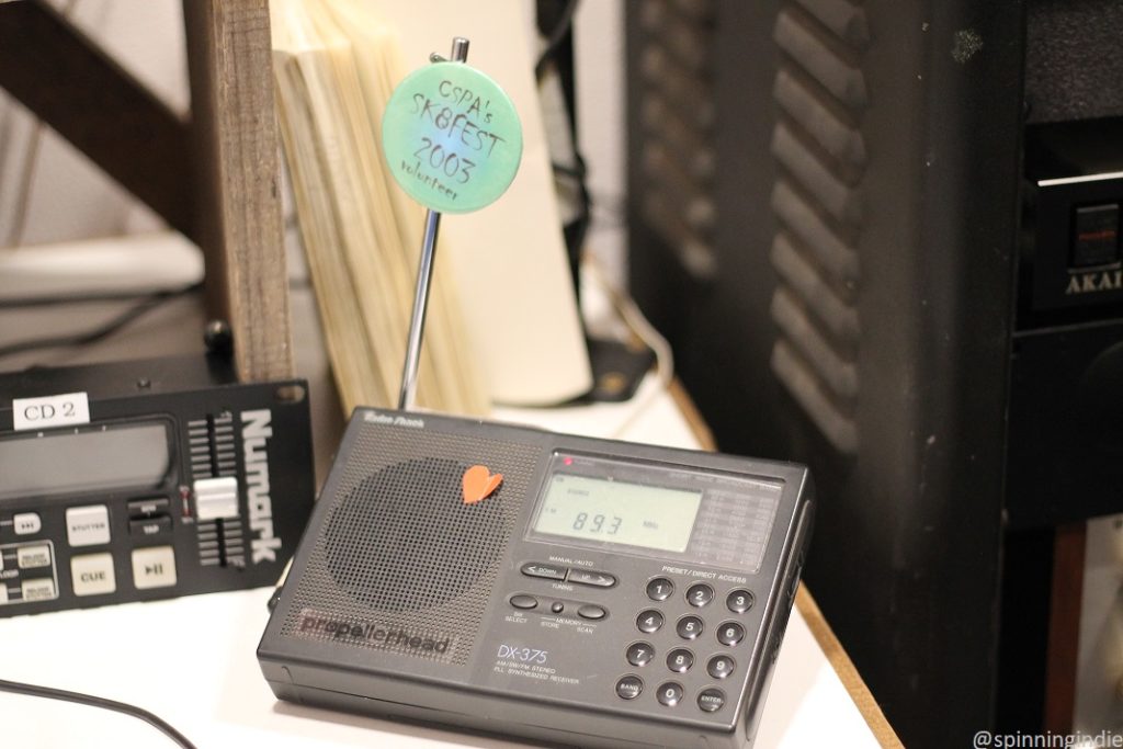 Radio in studio at high school radio station KAKX. Photo: J. Waits