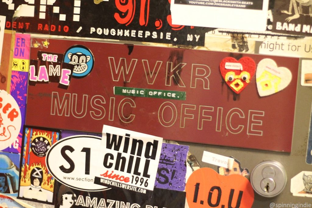 Door to WVKR music office. Photo: J. Waits