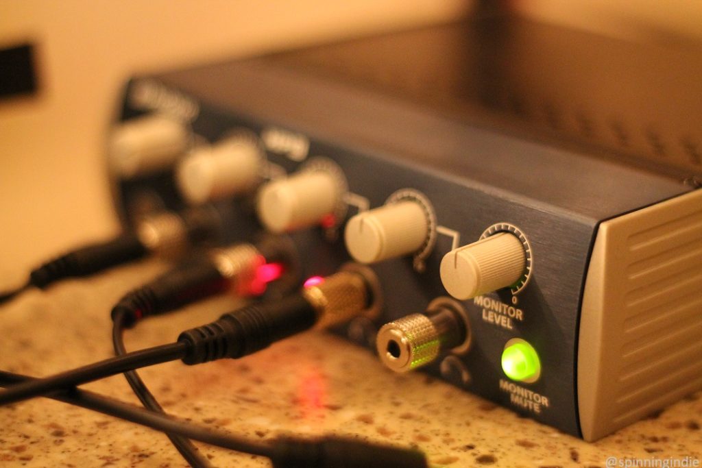 Audio equipment in Portland Radio Project studio. Photo: J. Waits