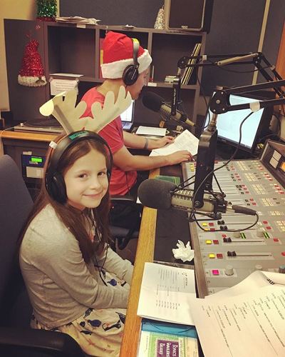 Jon Solomon and daughter in WPRB studio in 2016. Photo courtesy Jon Solomon