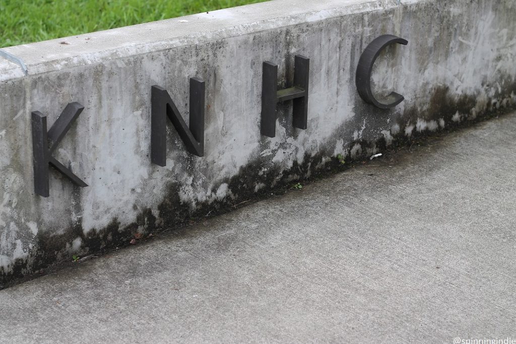 KNHC sign outside the high school radio station. Photo: J. Waits