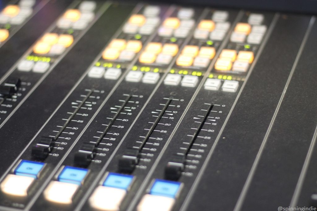 Sound board at SDS Radio. Photo: J. Waits/Radio Survivor