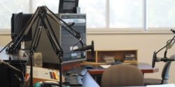 Studio at college radio station Griffin Radio. Photo: J. Waits/Radio Survivor