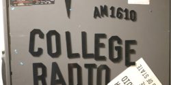 college radio sign at KCR. Photo: J. Waits/Radio Survivor