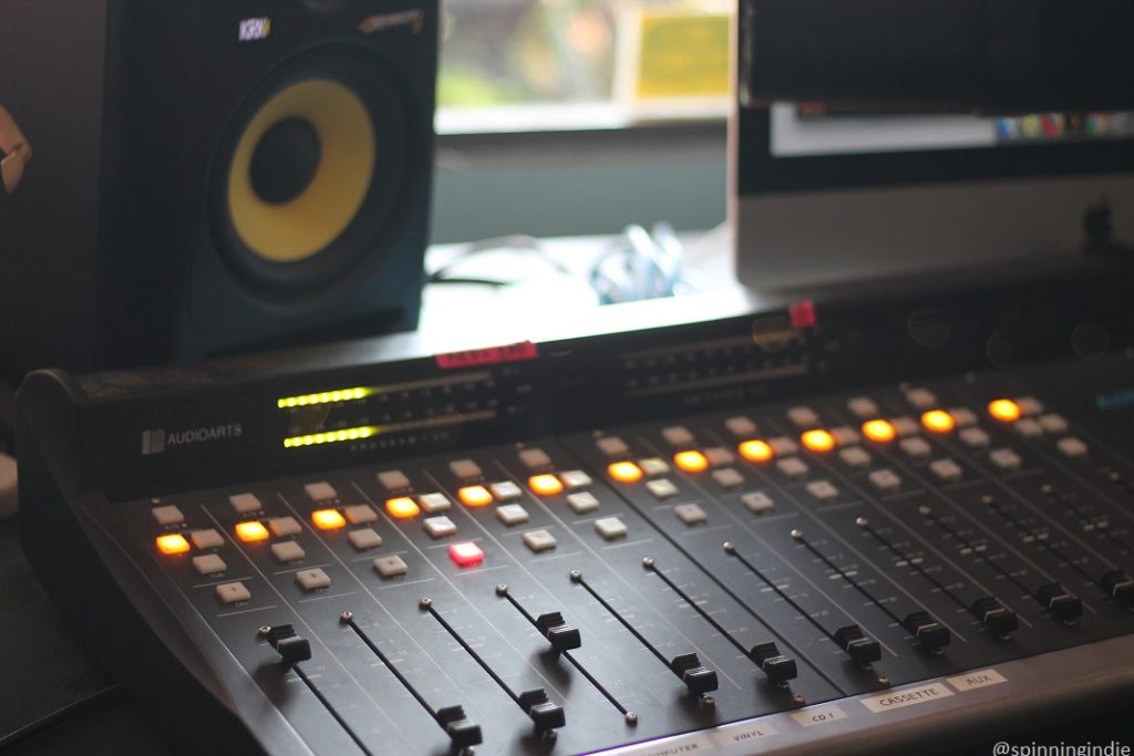 Sound board at KSDT. Photo: J. Waits/Radio Survivor