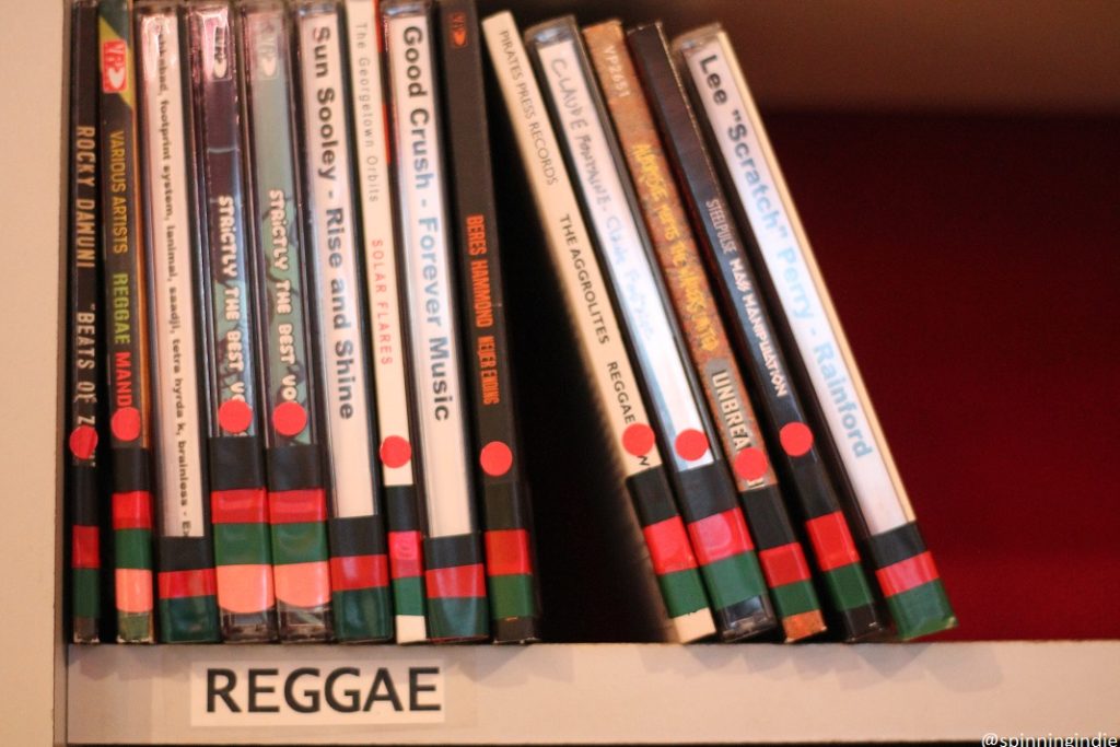 Reggae CDs in KGNU music library. Photo: J. Waits