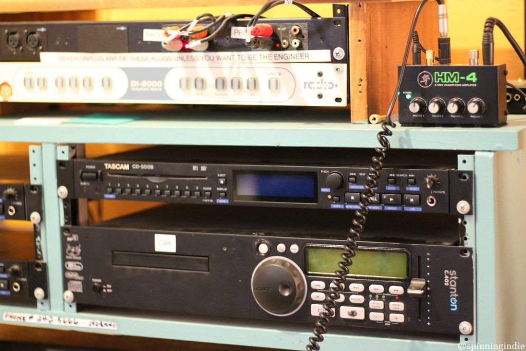 Audio equipment at Mana'o Radio. Photo: J. Waits/Radio Survivor