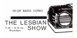 Graphic for The Lesbian Show in VGCC News from City of Vancouver Archives AM1675-S1-F1433