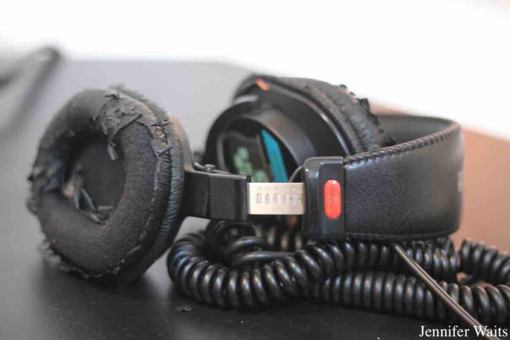 Headphones at WPIR in March, 2023. Photo: J. Waits